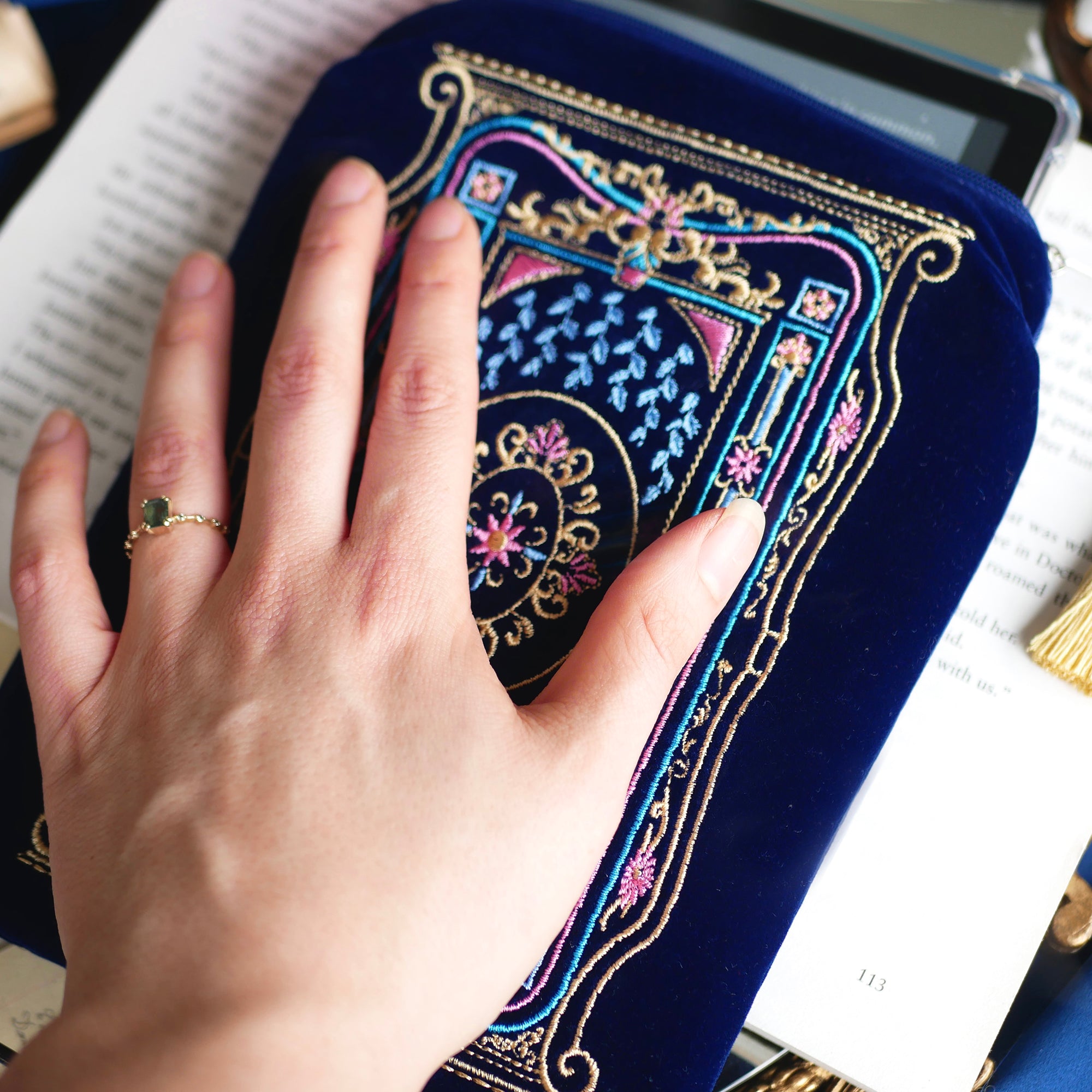 Literati Kindle & E-Reader Sleeve - Blue - The Quirky Cup Collective