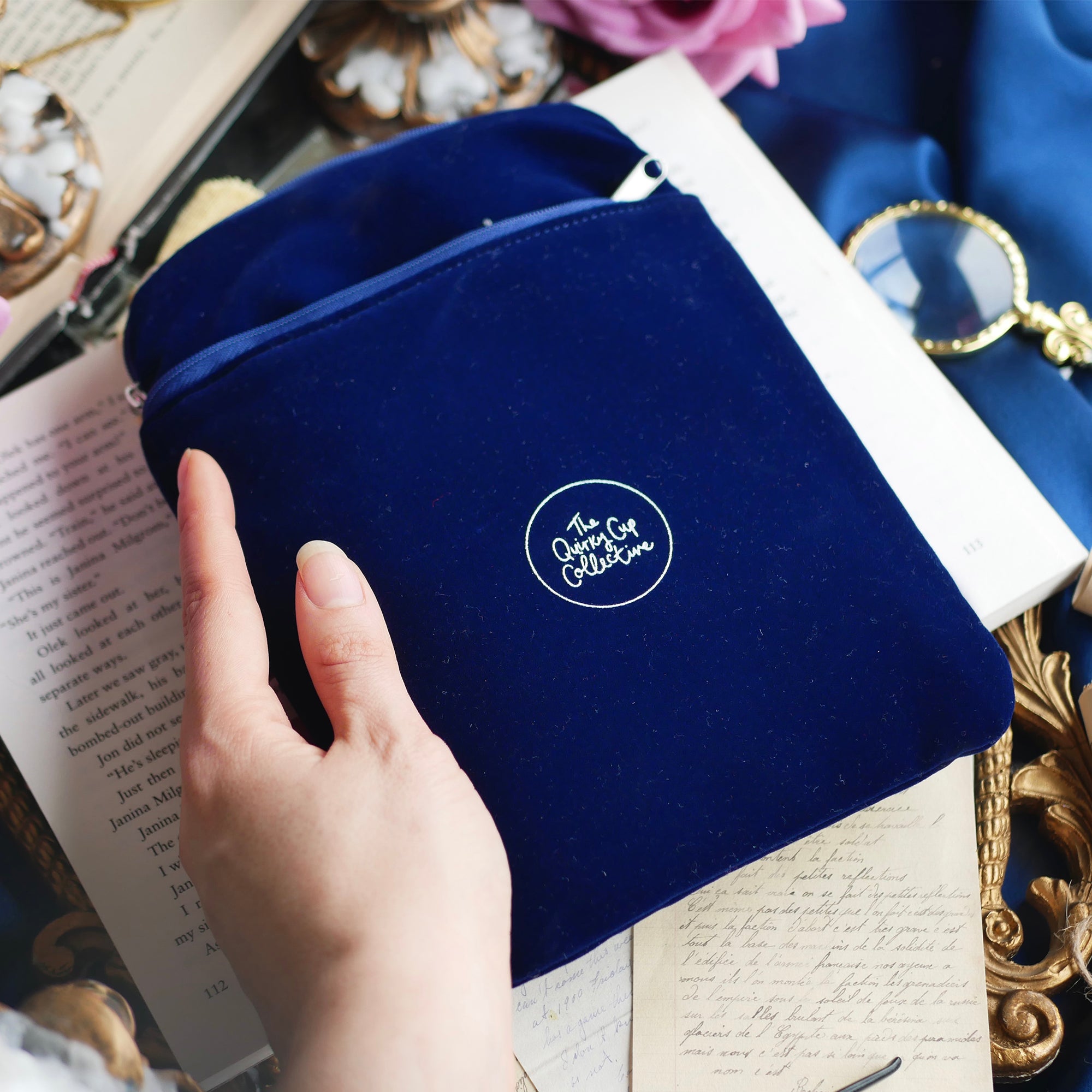 Literati Kindle & E-Reader Sleeve - Blue - The Quirky Cup Collective