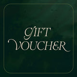 Green image with the words 'Gift Voucher' in a decorative script font.