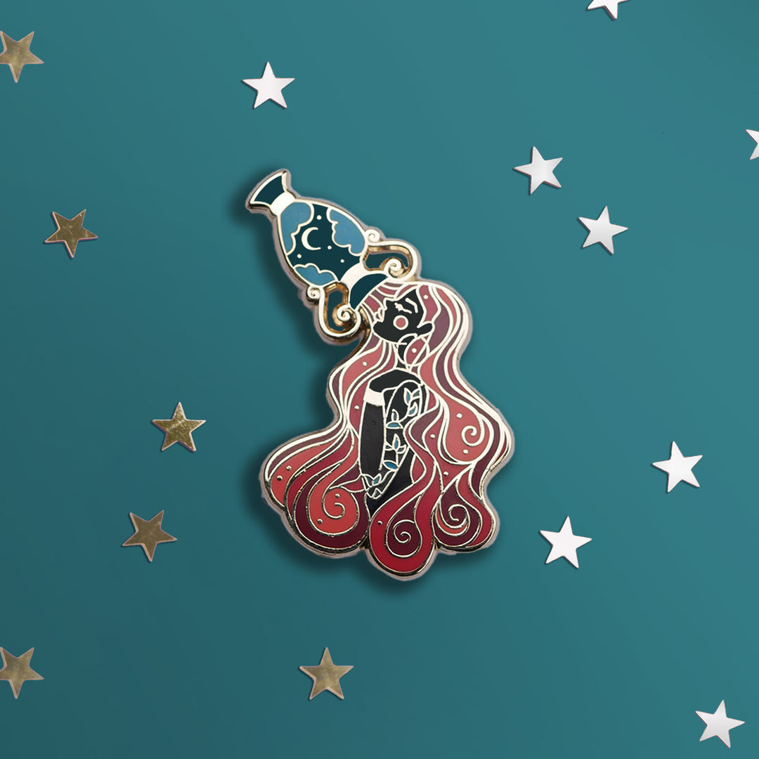 Aquarius Zodiac - Enamel Pin - The Quirky Cup Collective