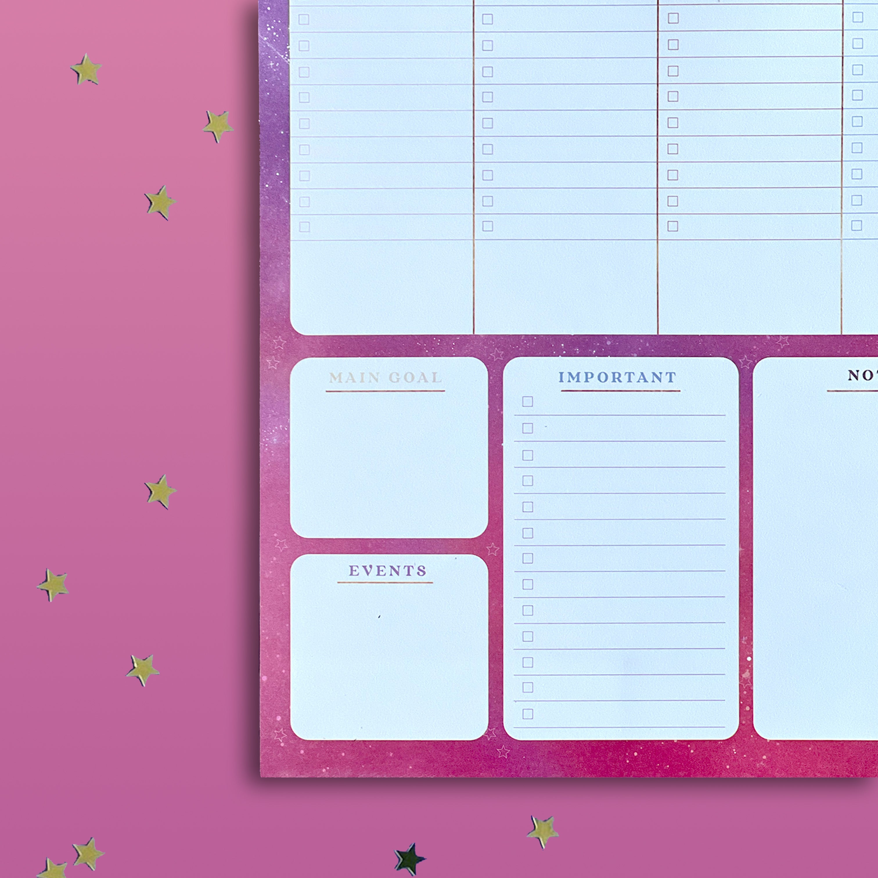 desktop planner - notepad - the quirky cup collective