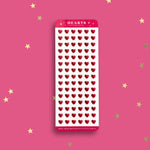 Heart rating sticker sheet - reading journal - the quirky cup collective