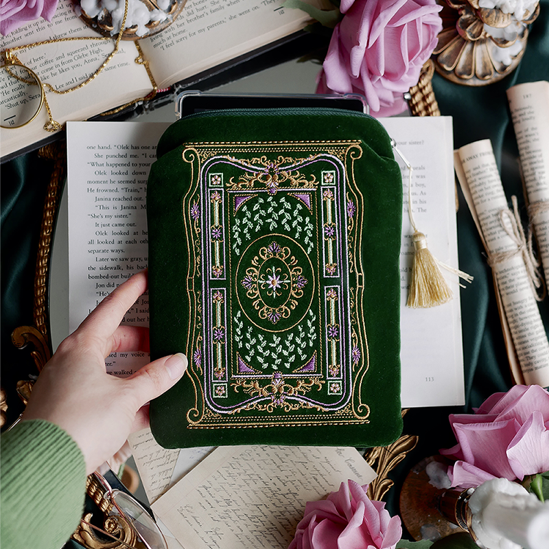 Literati - Kindle & E-reader Sleeve - Green - The Quirky Cup Collective