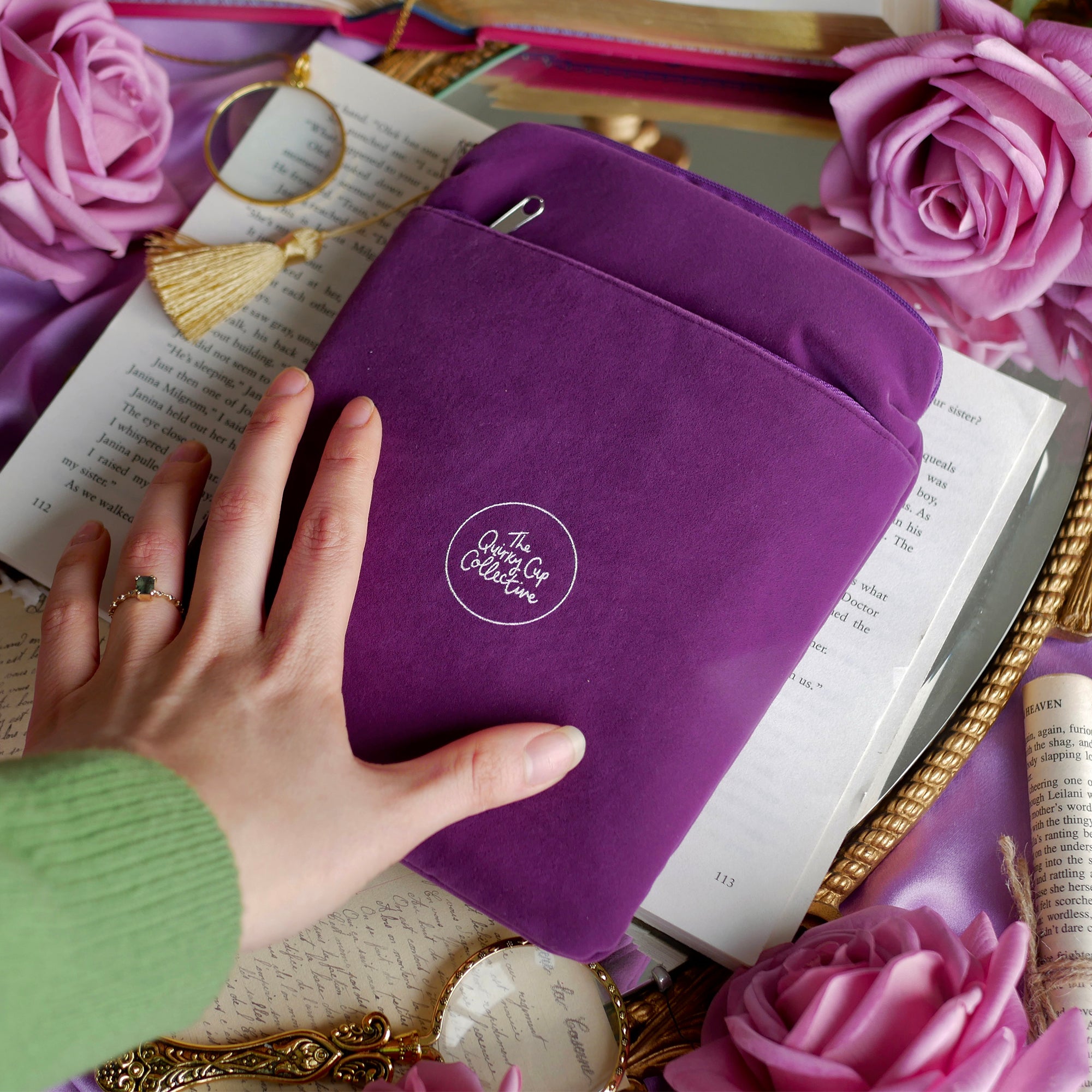 Literati Kindle & E-reader Sleeve - Purple - The Quirky Cup Collective