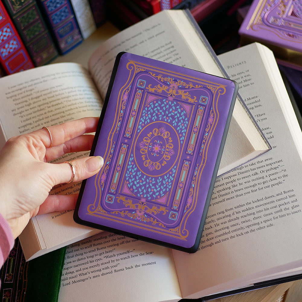 Kindle Sticker Insert - Literati Purple - The Quirky Cup Collective