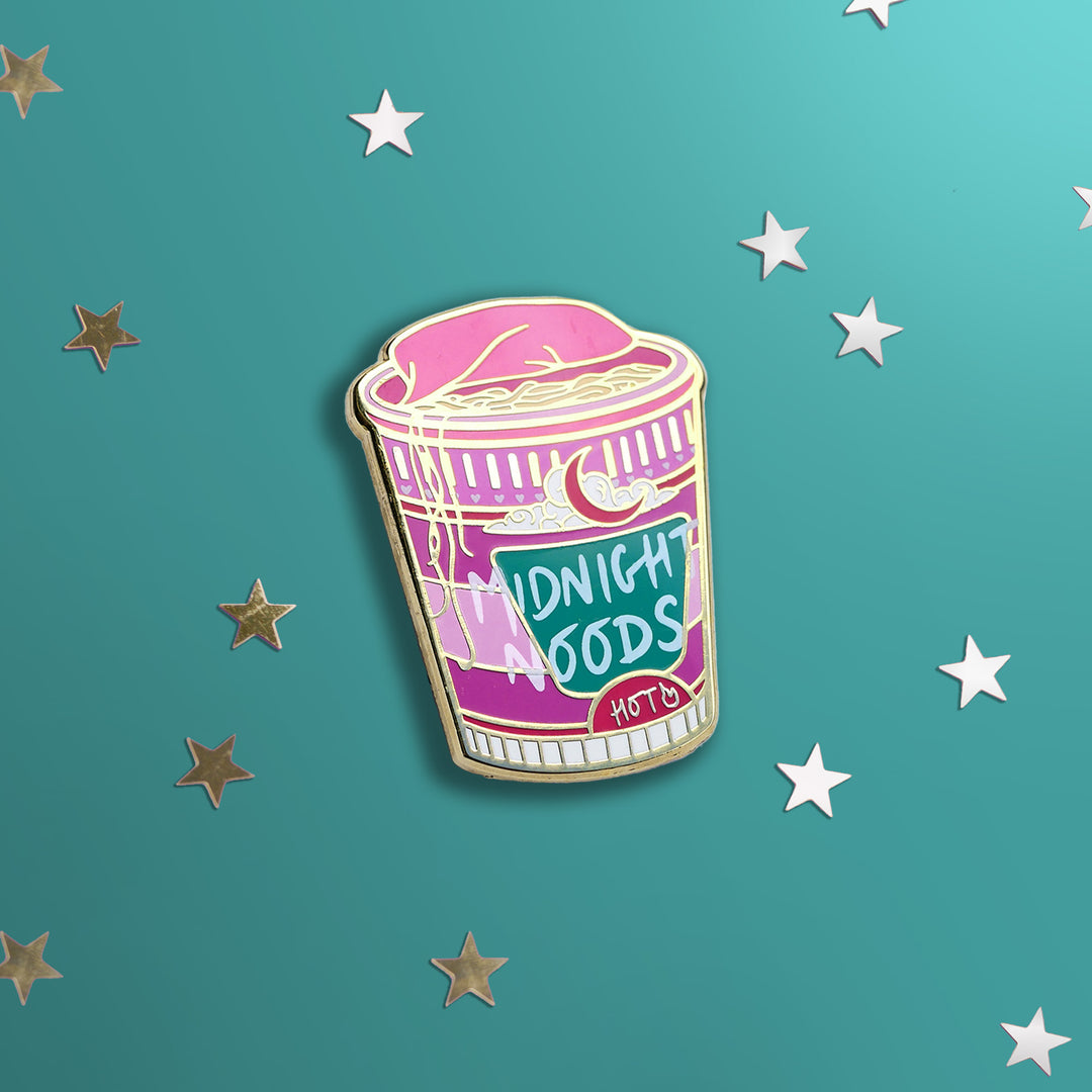 Midnight Noodles - Noodle Cup - Enamel Pin - The Quirky Cup Collective