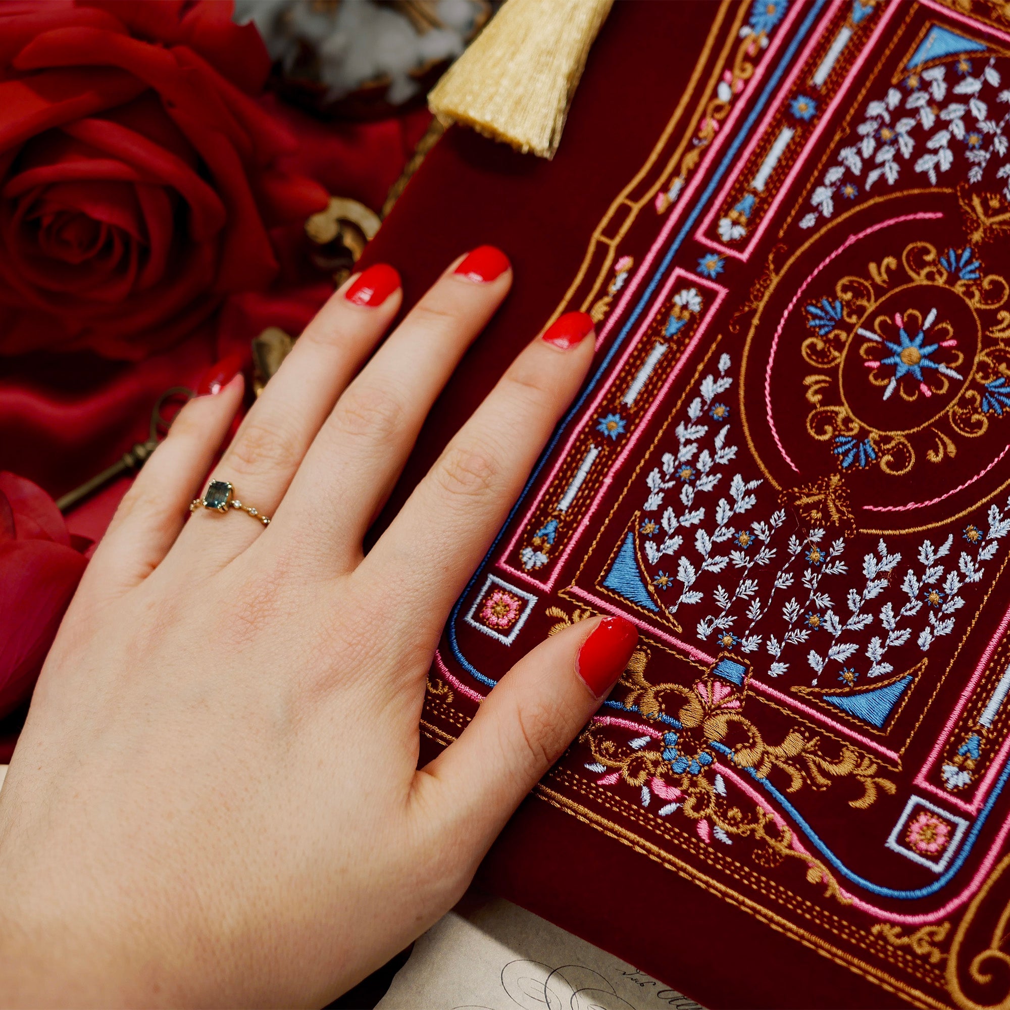 Once Upon a Time - Book Sleeve - Crimson - The Quirky Cup Collective