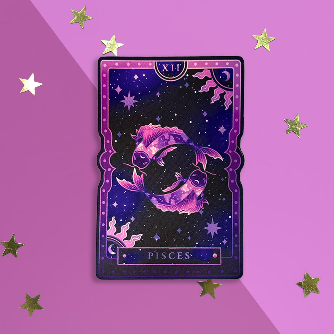 Pisces - Zodiac Tarot Sticker - The Quirky Cup Collective