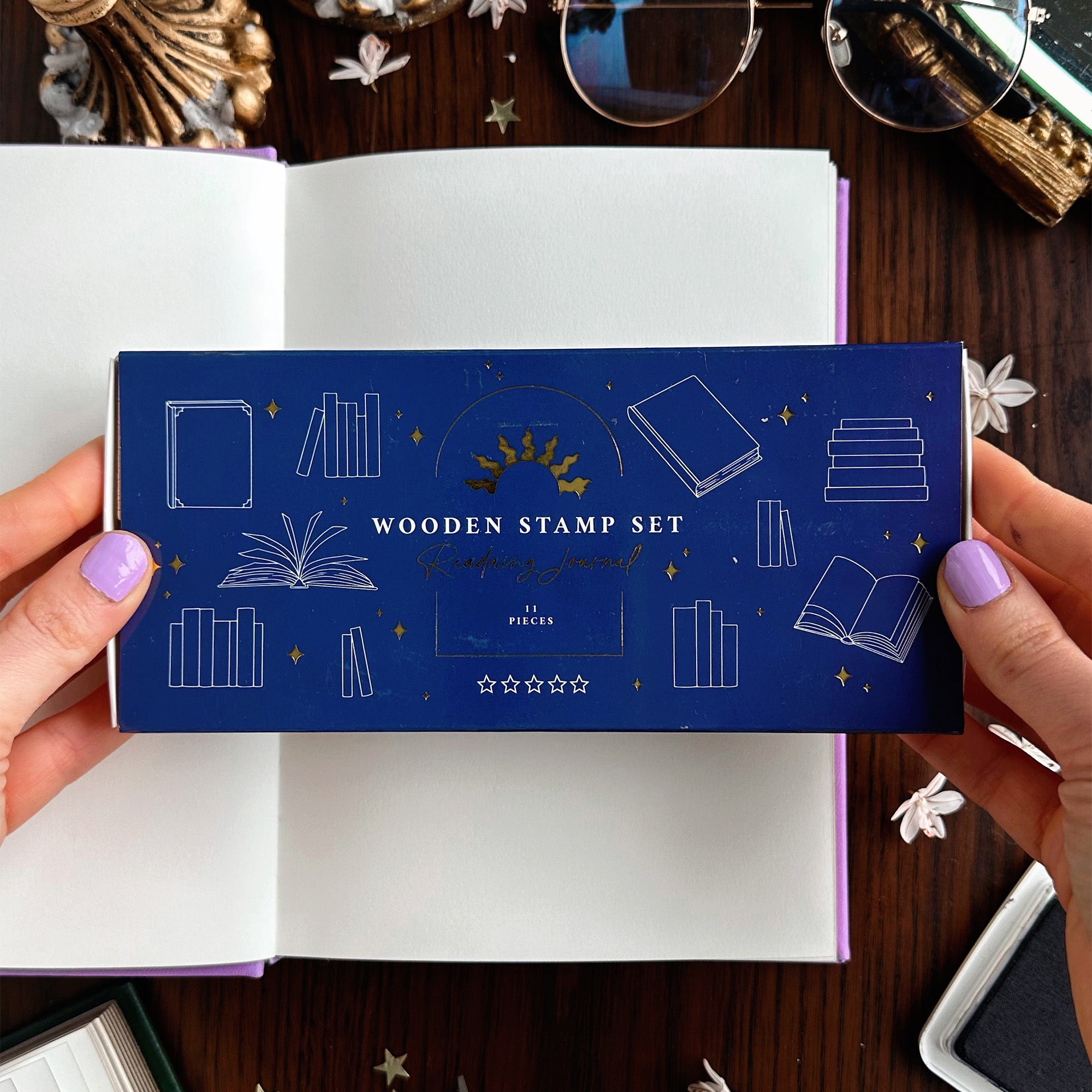 Reading Journal - Rubber Stamp Set - The Quirky Cup Collective