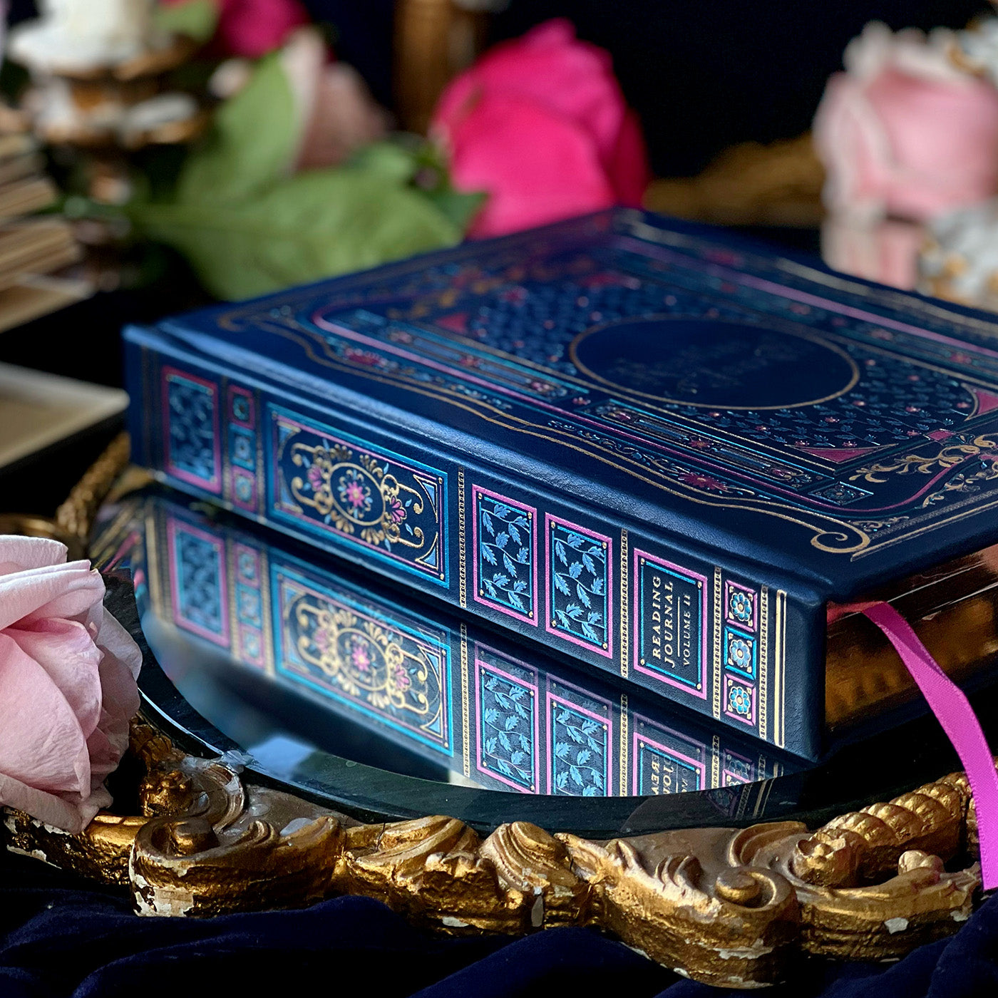 The Reading Journal - Volume II - Volume 2 - Royal Blue - Faux Leather Classic Book - The Quirky Cup Collective