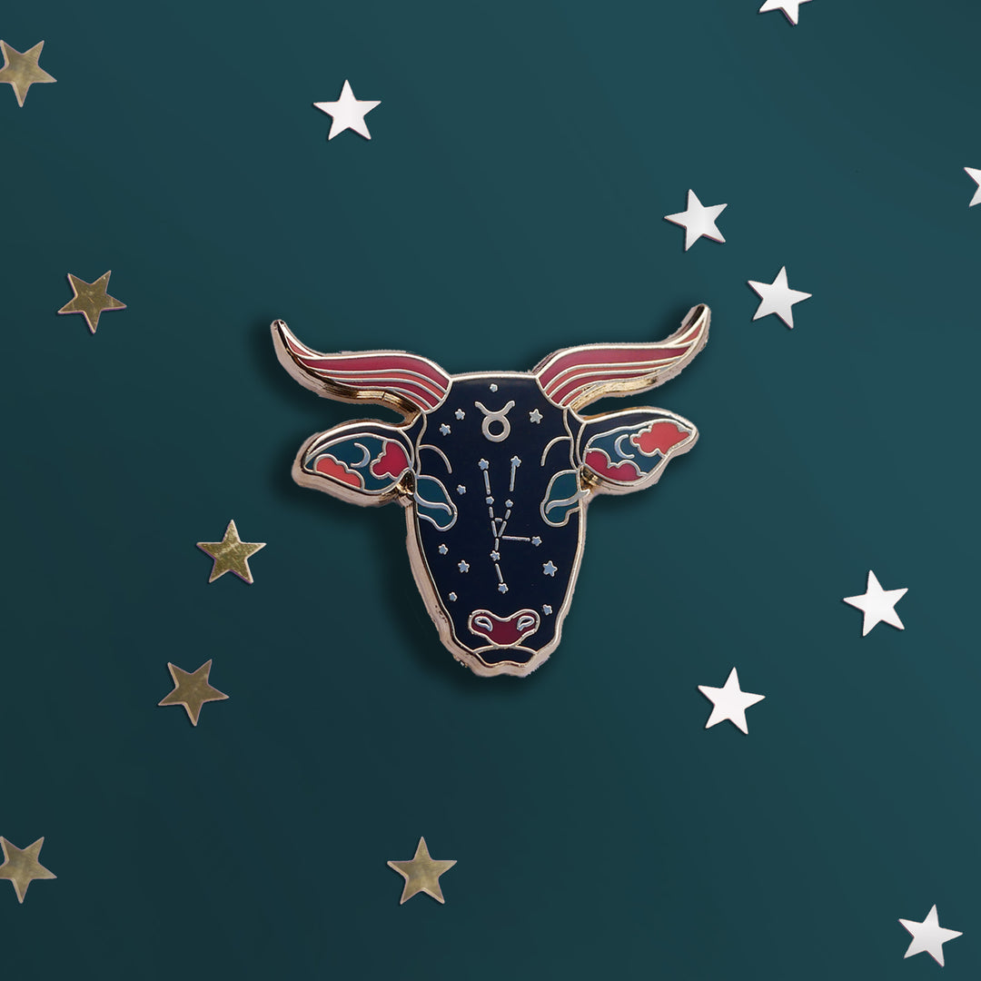 Taurus Zodiac - Enamel Pin - The Quirky Cup Collective