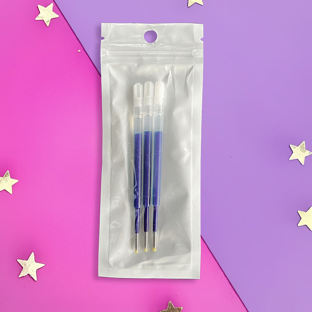 Blue Pen refill - Set of 3 - The Quirky Cup Collective