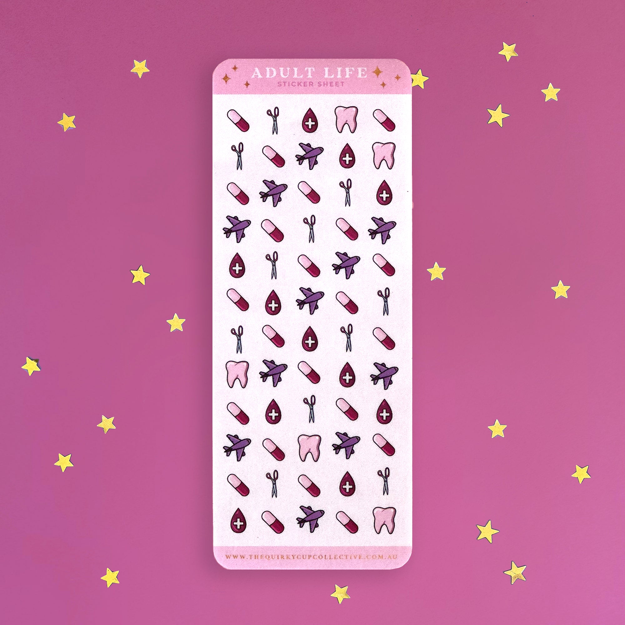 full set - reminders - organization - sticker sheet- planner stickers - the quirky cup collective