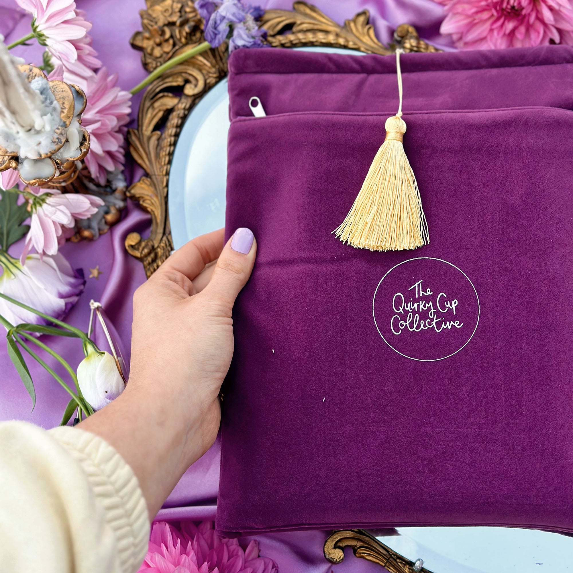 Once Upon A Time - Book Sleeve - Purple - The Quirky Cup Collective