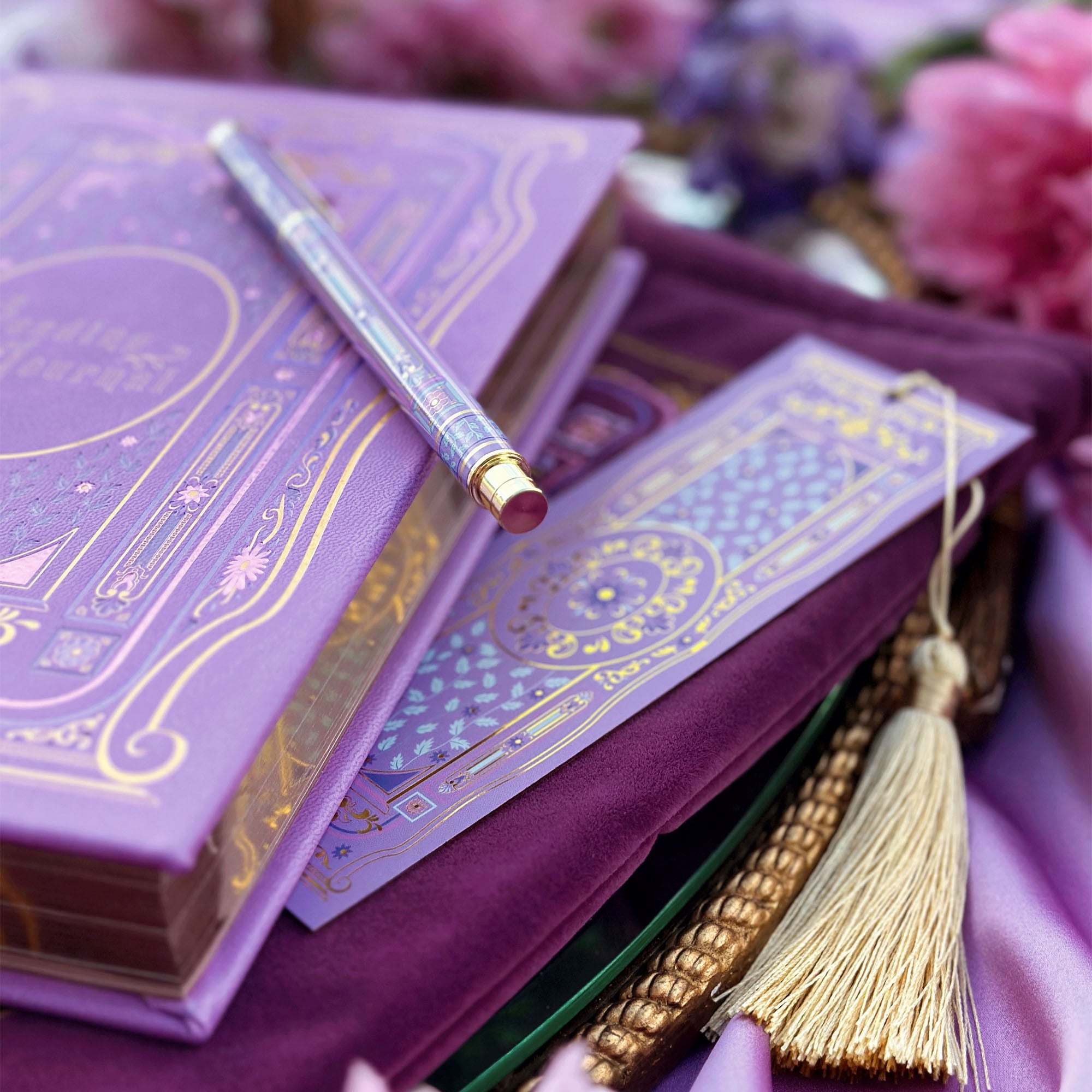 The Reading Journal Bundle - Wisteria - You Got This Gel Pen - Once Upon a time bookmark - once upon a time book sleeve - the quirky cup collective