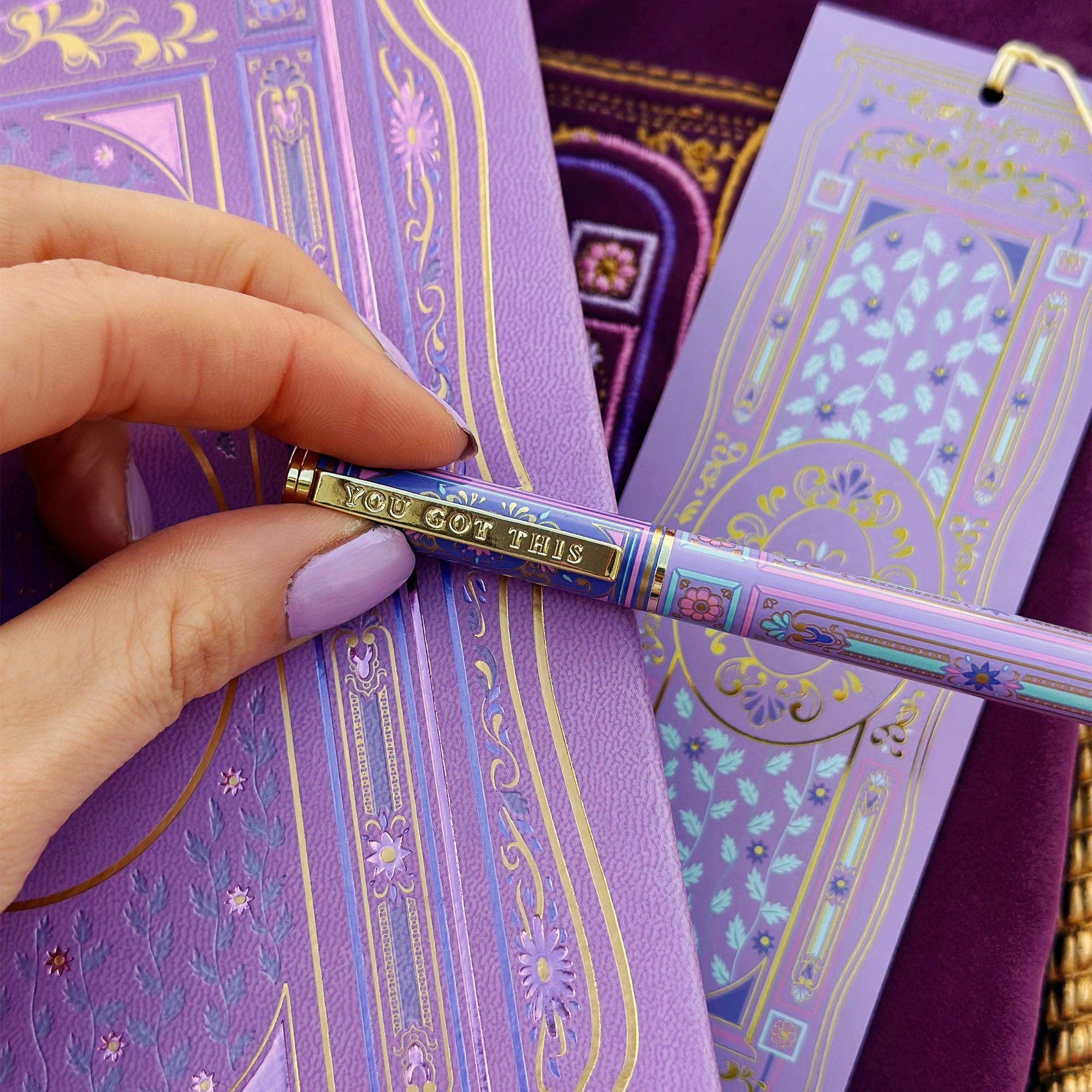 The Reading Journal Bundle - Wisteria - You Got This Gel Pen - Once Upon a time bookmark - once upon a time book sleeve - the quirky cup collective