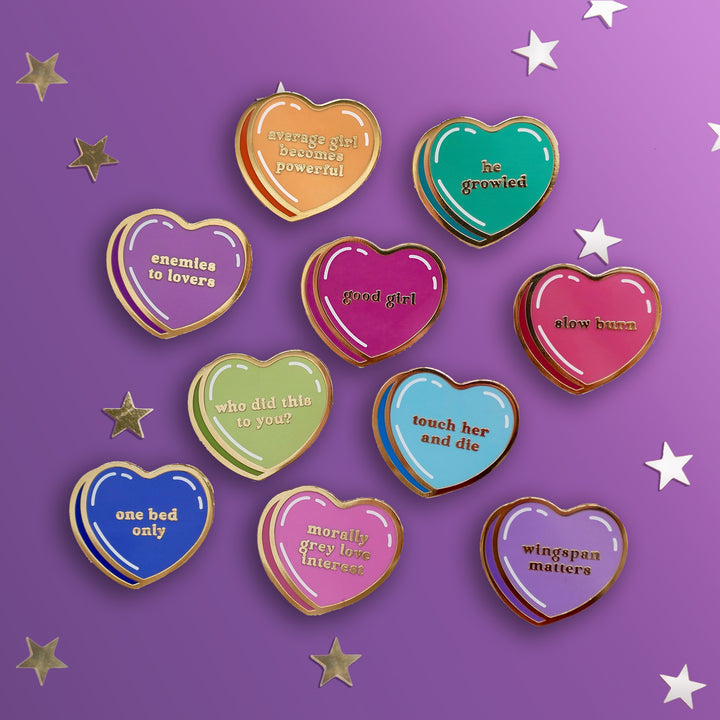 Candy Heart Enamel Pin Set