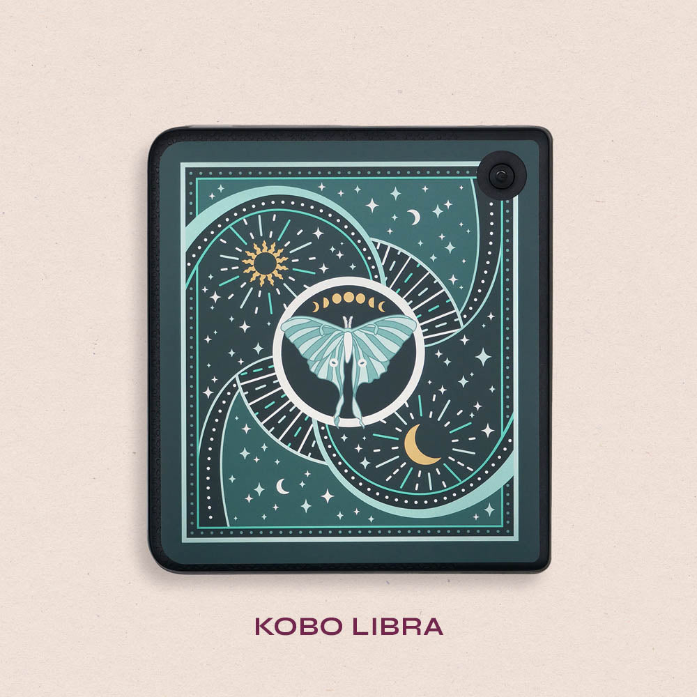 Luna Moth eReader Sticker Insert - Kobo LIbra 2 & Kobo Color 