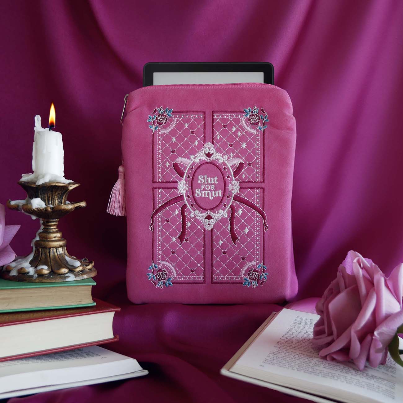 Slut for Smut - Kindle & E-reader Sleeve - Pink - The Quirky Cup Collective