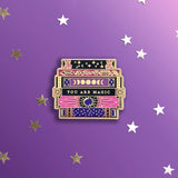 Magical Book Stack Pin - Purple