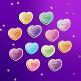 Book Trope Candy Heart Sticker Set