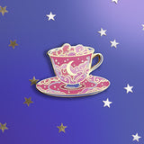 Celestial Sips Teacup - Enamel Pin - The Quirky Cup Collective 
