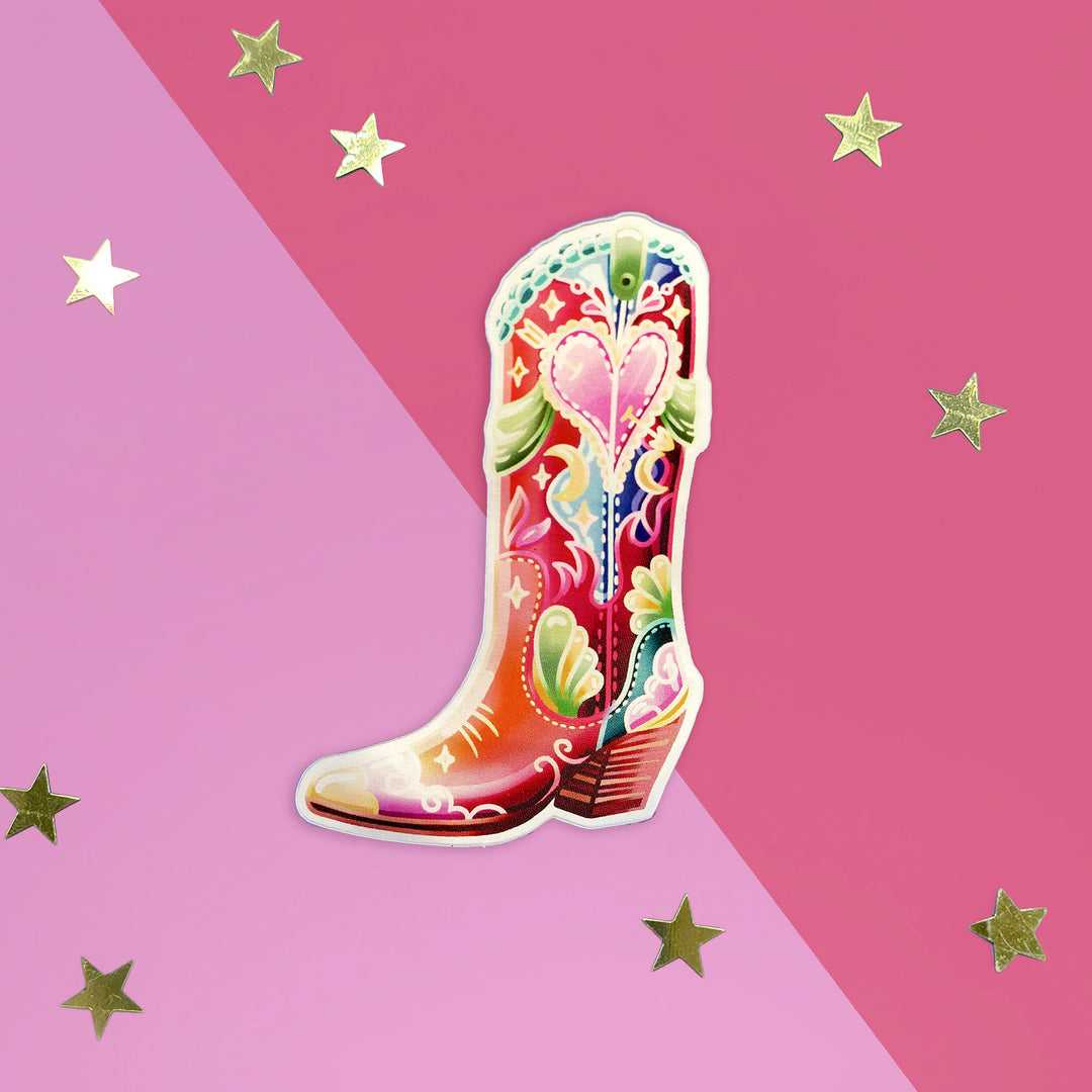 Cowboy Boot - Yeehaw - Sticker - The Quirky Cup Collective