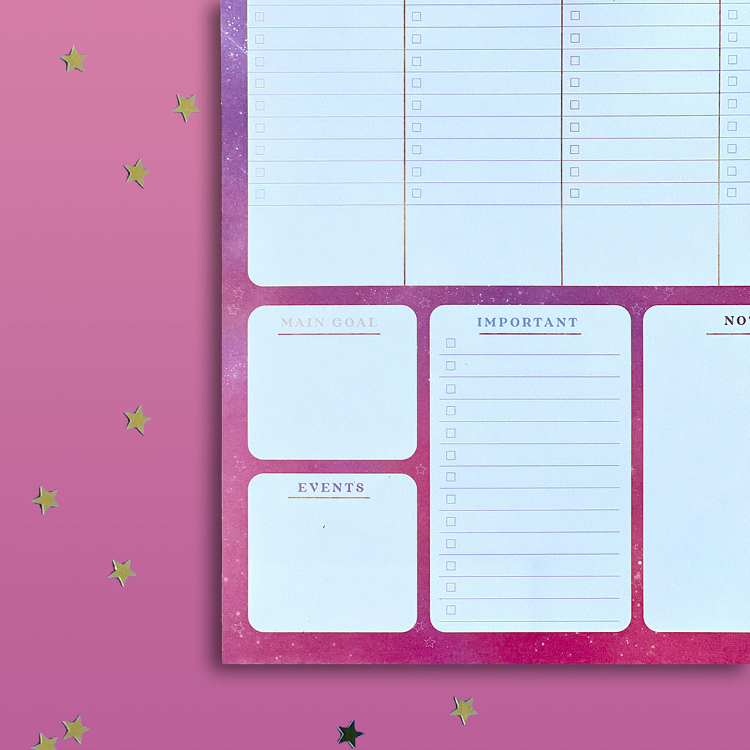 desktop planner - notepad - the quirky cup collective