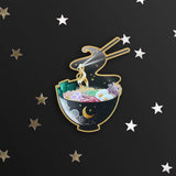 Enchanting Ramen Sticker - Black - The Quirky Cup Collective