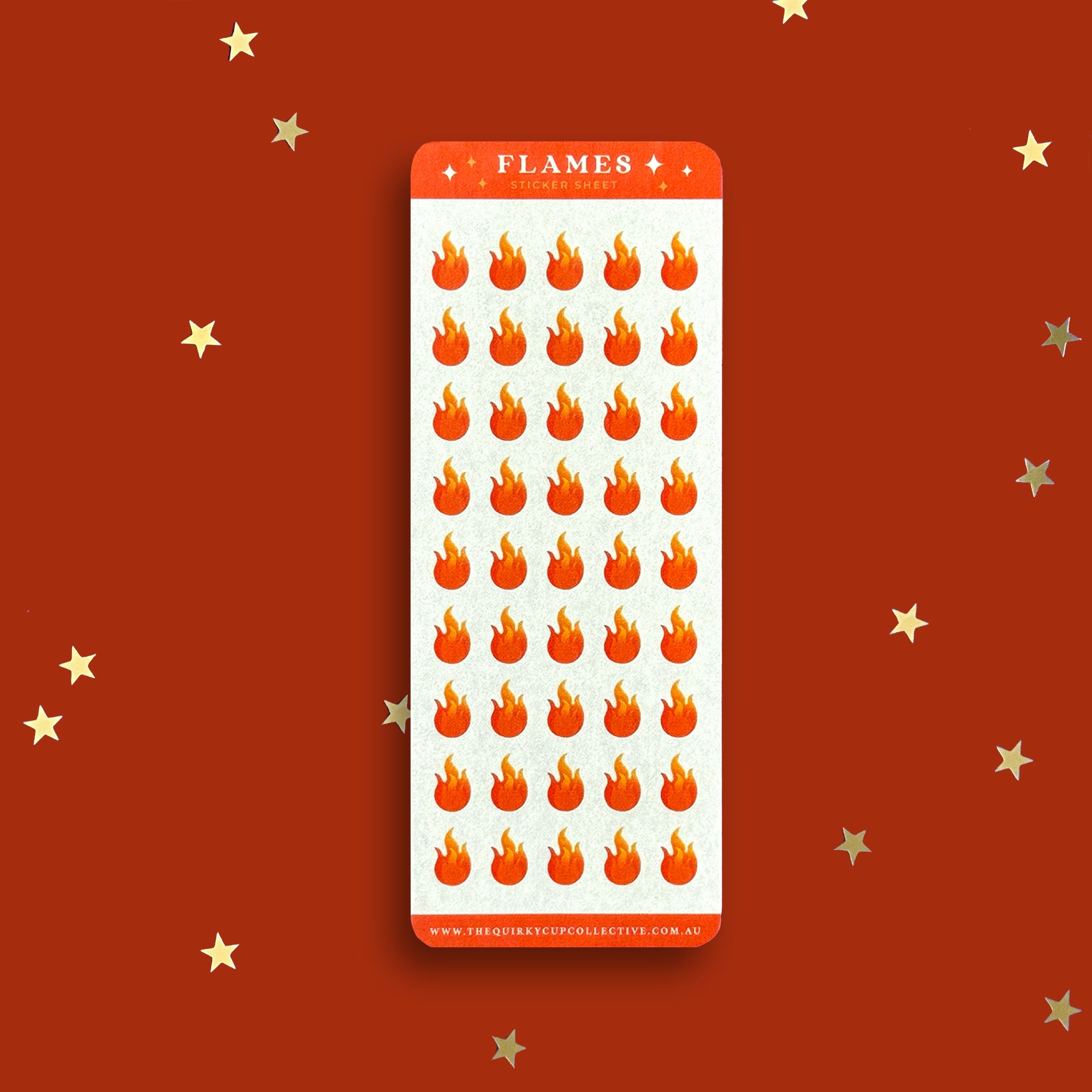 Fire rating sticker sheet - reading journal - the quirky cup collective