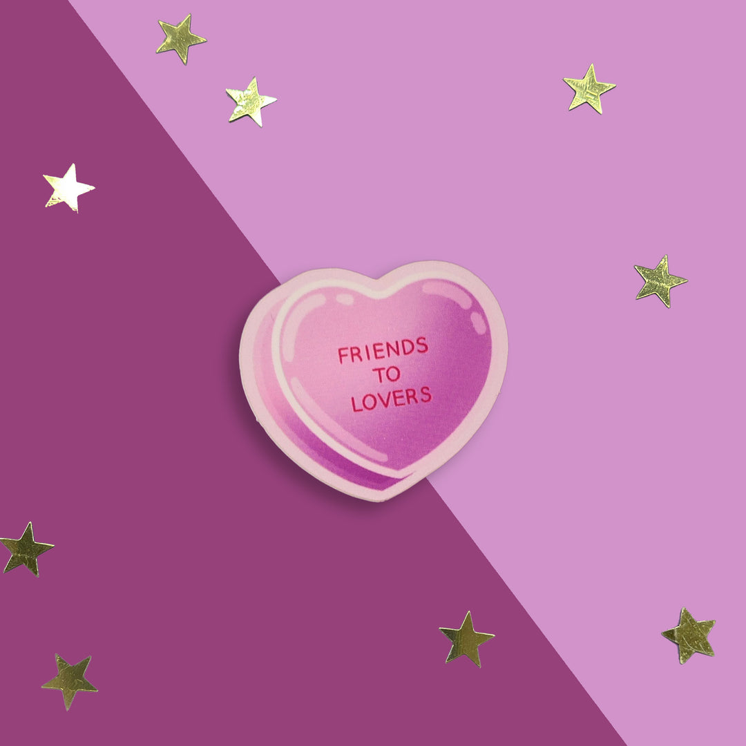 Friends to Lovers - Candy Heart - Sticker - The Quirky Cup Collective