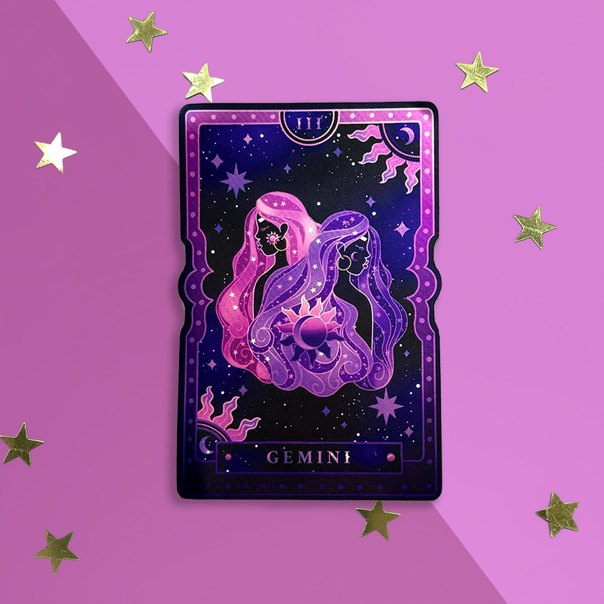 Gemini - Zodiac Tarot Sticker - The Quirky Cup Collective