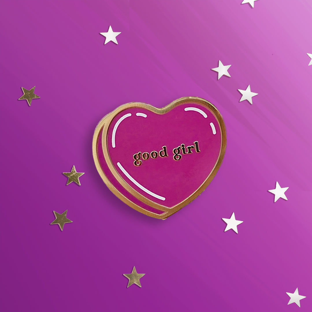 Good Girl - Candy Heart - Enamel Pins - The Quirky Cup Collective