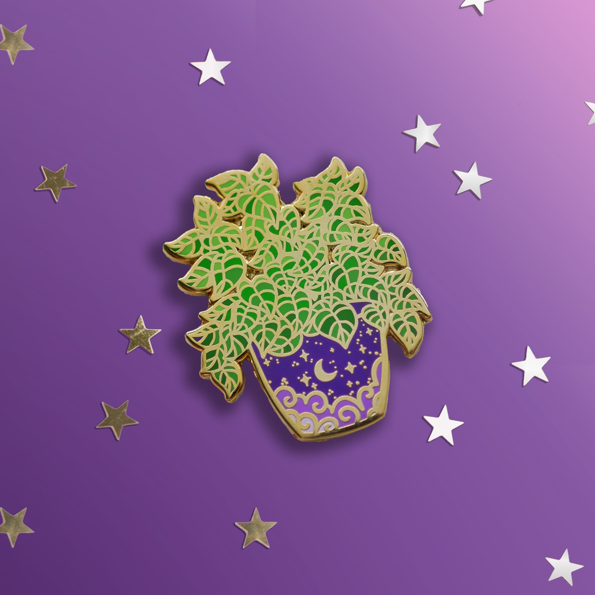 Grow Your Own Way Pin - Purple - The Quirky Cup Collective