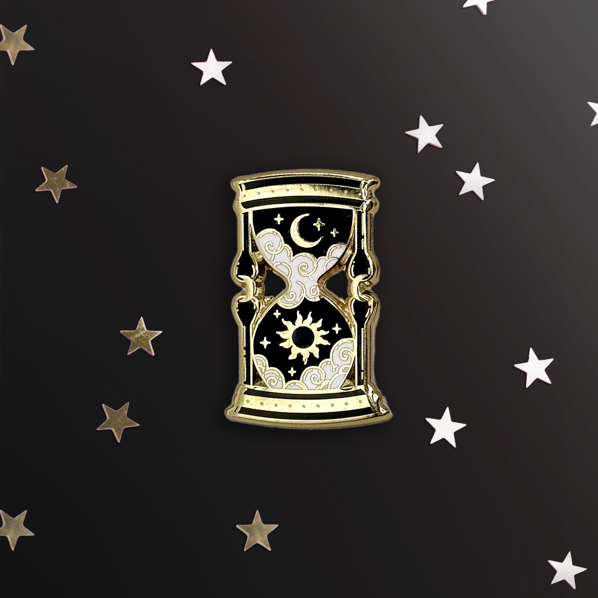 Hourglass Enamel Pin - The Quirky Cup Collective