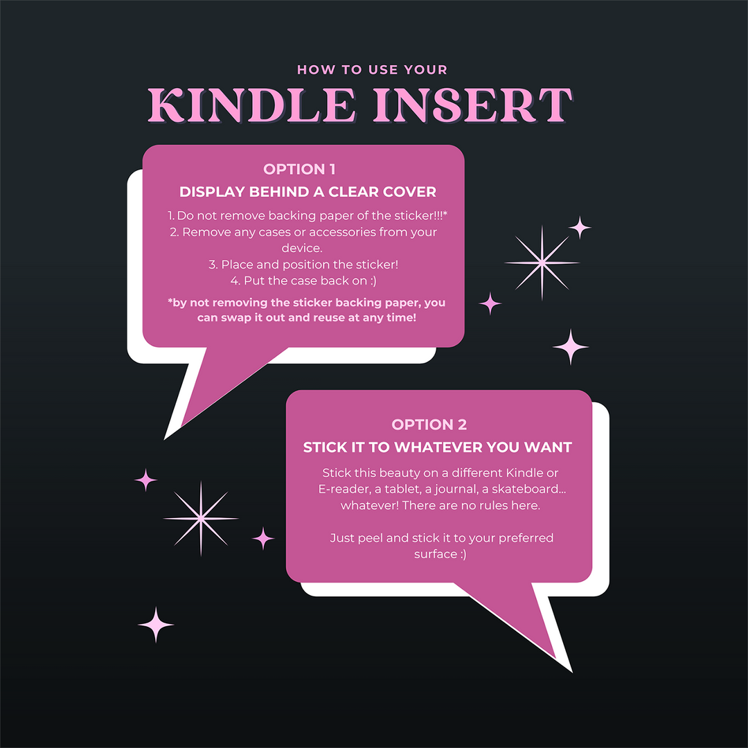 how to use your kindle sticker insert
