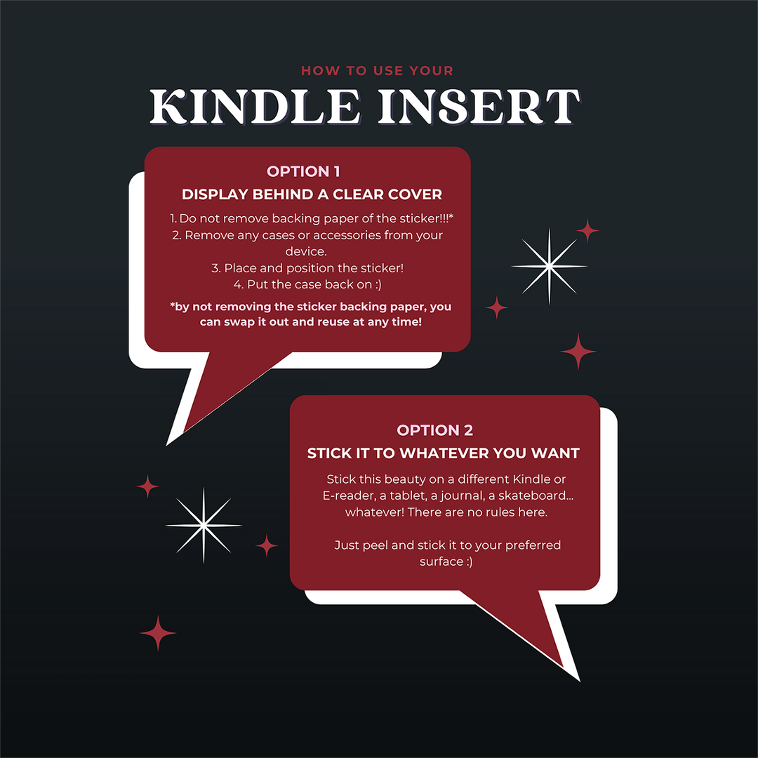 how to use a kindle insert 