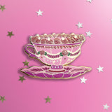 Let them sip cake - Enamel Pin - The Quirky Cup Collective