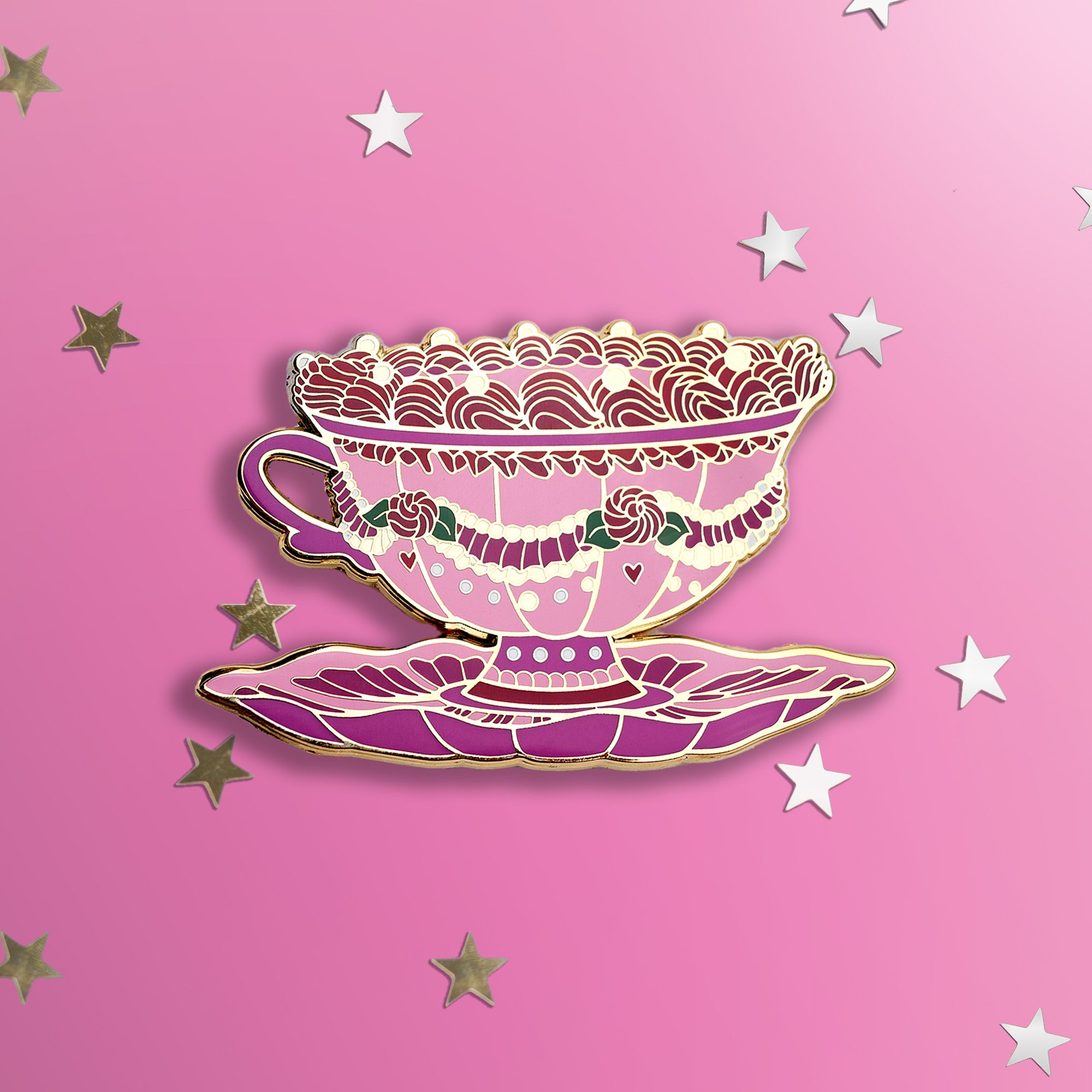 Let them sip cake - Enamel Pin - The Quirky Cup Collective