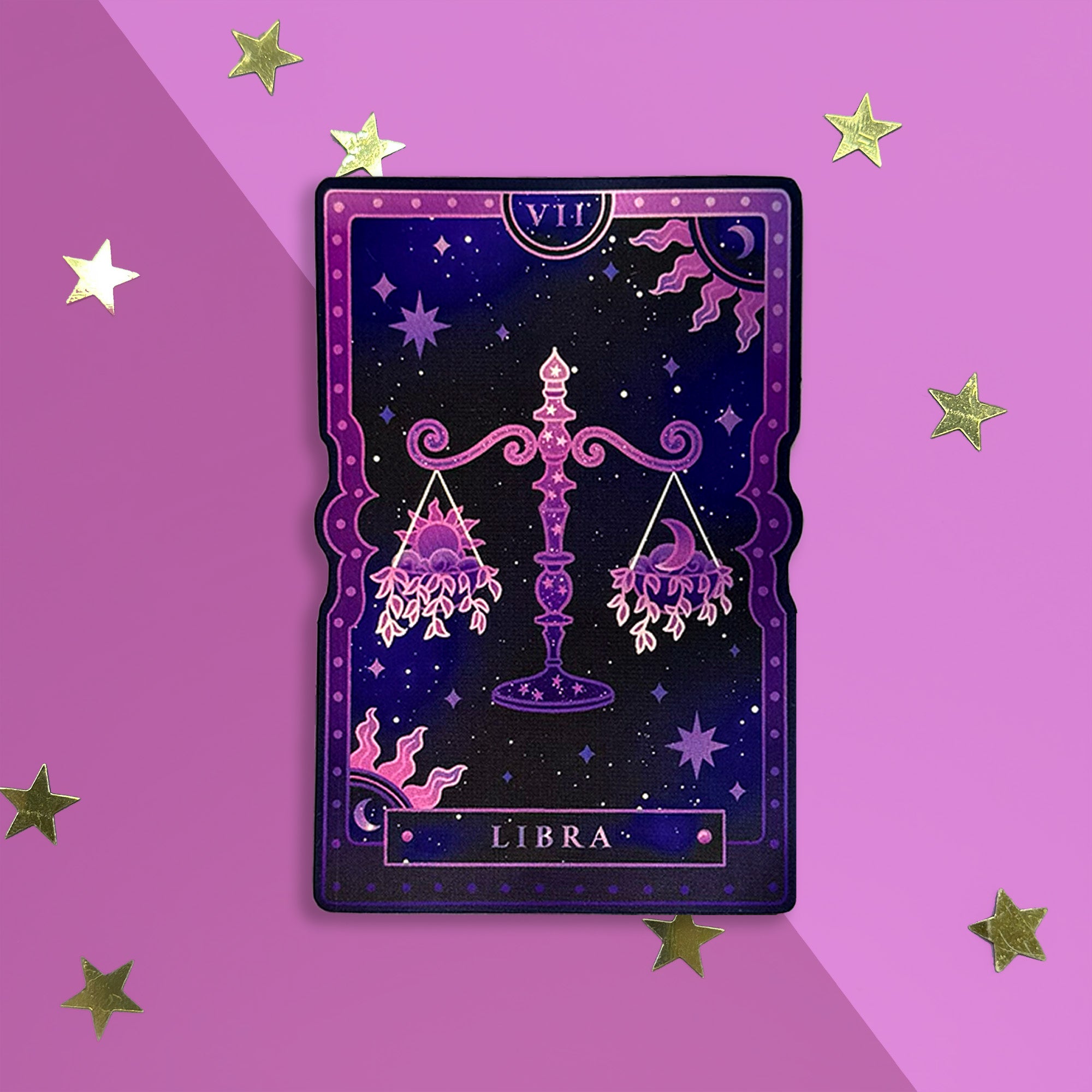 Libra - Zodiac Tarot Sticker - The Quirky Cup Collective