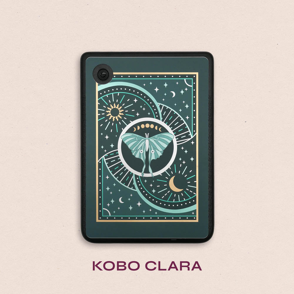 Luna Moth eReader Sticker Insert - Kobo Clara