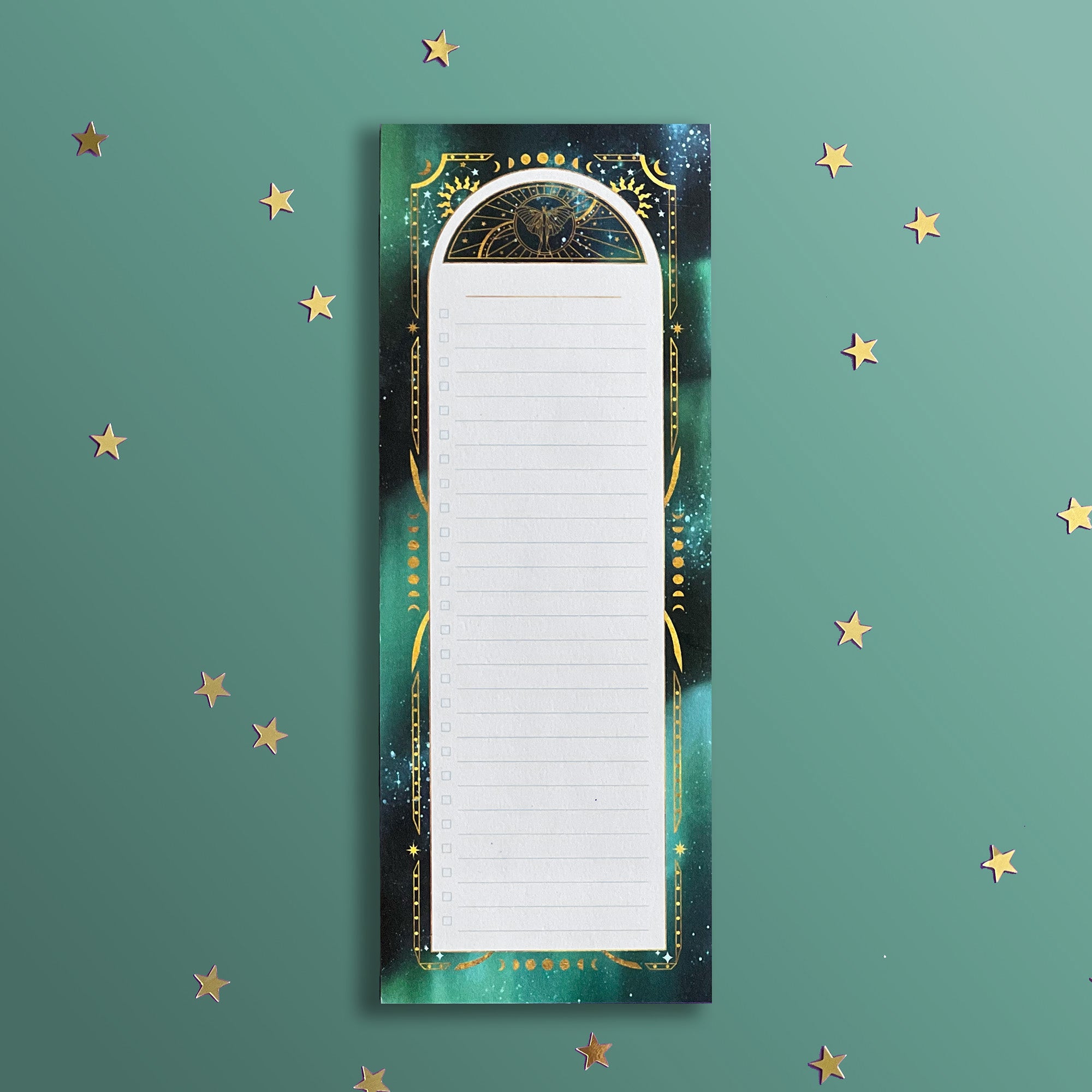Luna Moth - Notepad - Shopping list - Organisation - The Quirky Cup Collective