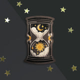 Made of Stars Hourglass Sticker - Black