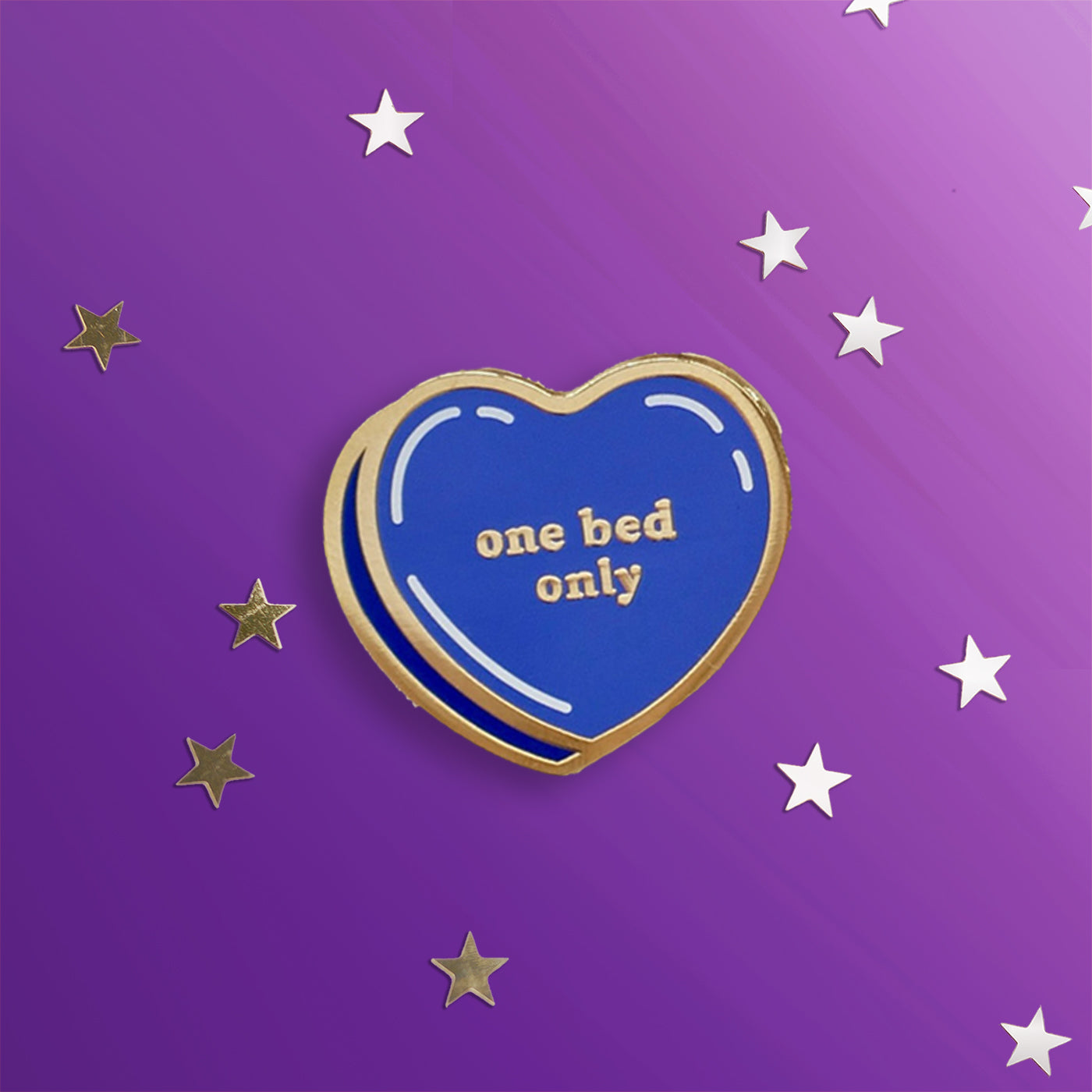One Bed Only - Candy Heart - Enamel Pins - The Quirky Cup Collective