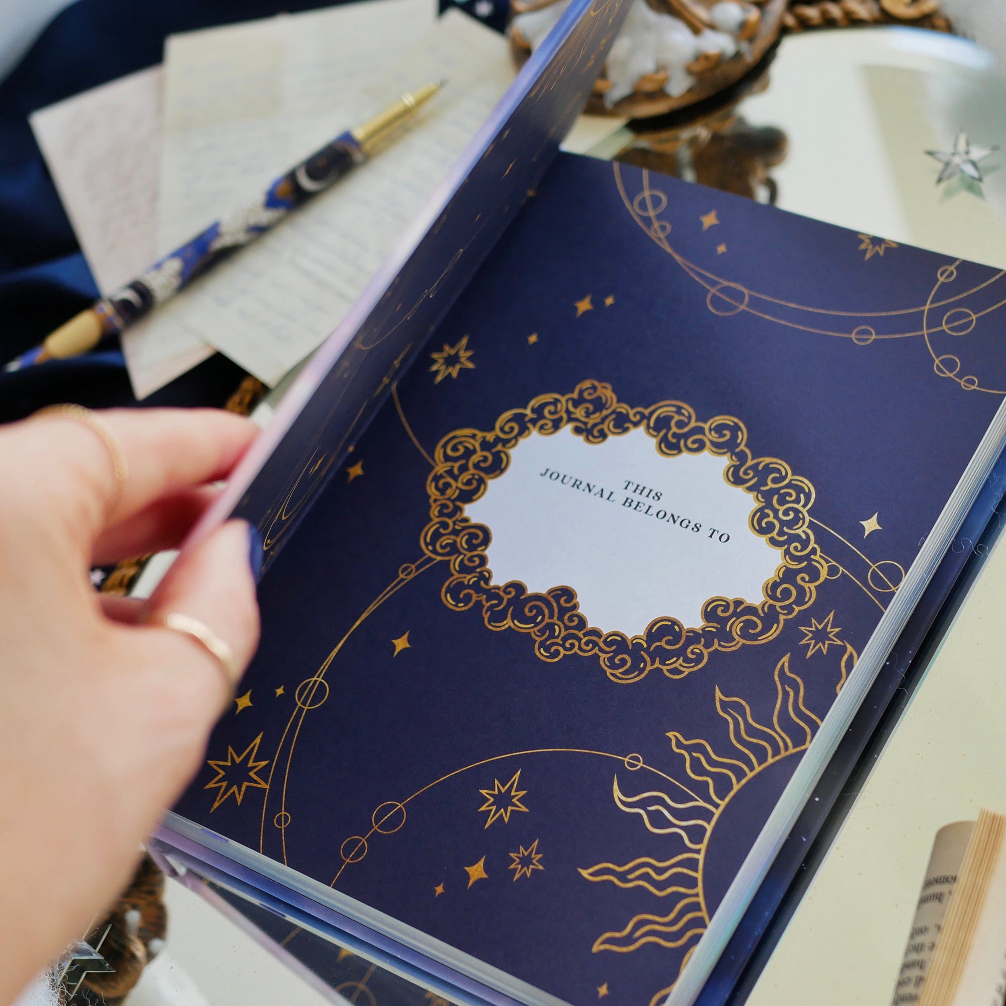 Otherworldly Journal - Blue - Dotted - Lined - Blank - Noir - The Quirky Cup Collective
