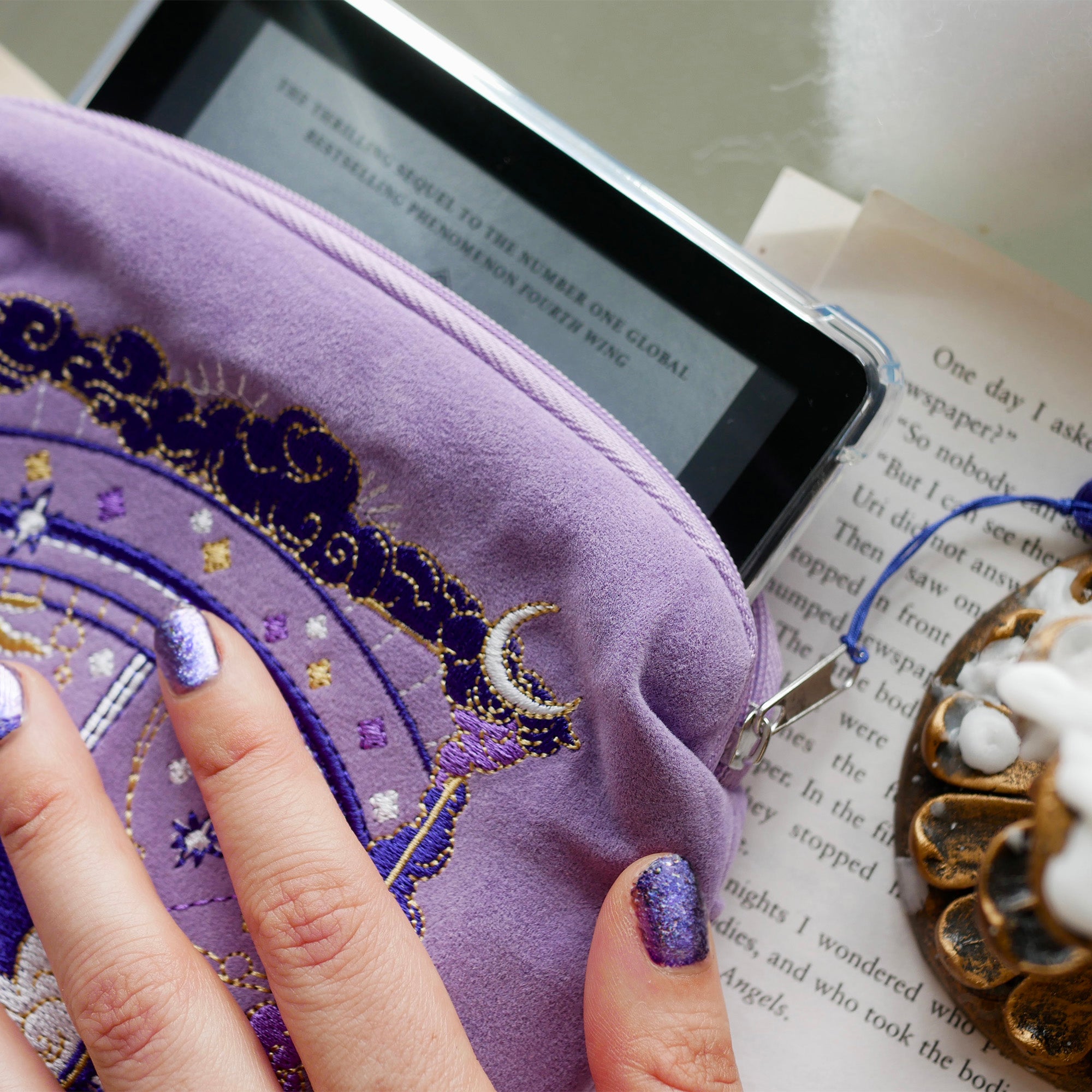 Otherworldly Kindle & E-reader Sleeve - Purple - The Quirky Cup Collective