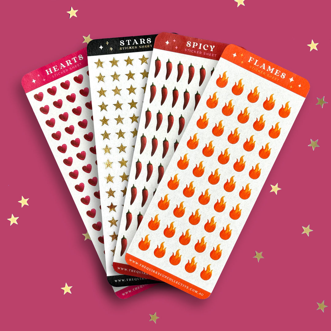 Book rating - sticker sheets - reading journal - the quirky cup collective