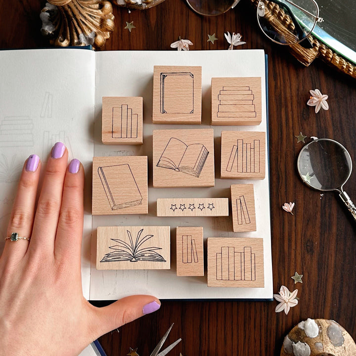 Reading Journal - Rubber Stamp Set - The Quirky Cup Collective