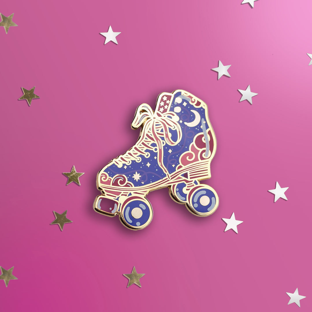 Rollerbaby Roller Skate - Enamel Pin - The Quirky Cup Collective