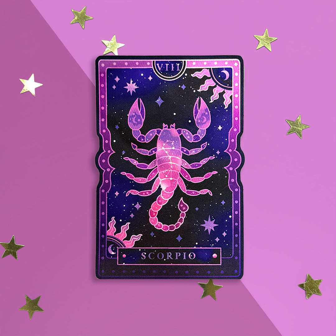 Scorpio - Zodiac Tarot Sticker - The Quirky Cup Collective